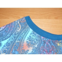 Bluzka Oversize z hinduskim wzorem - odcienie niebieskiego